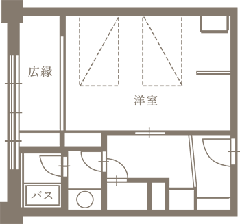 木の香りのやさしいツイン 間取り図